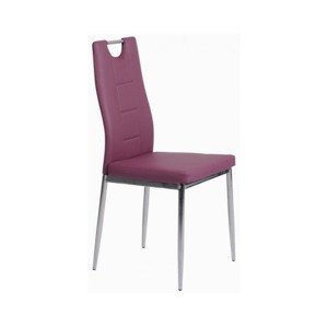 Jedálenská stolička Melanie, fialová ekokoža%