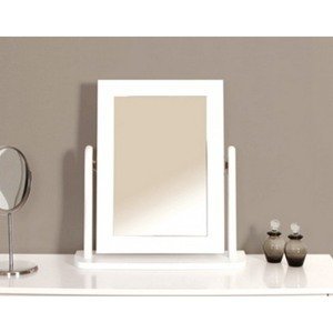 Stolné zrkadlo Baroque, biele%