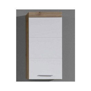 Kúpeľňová závesná skrinka Amanda 501, sukový dub/biely lesk%