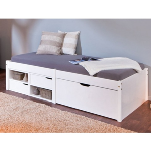 Úložná posteľ Farum 90x200 cm, bielenie borovica%