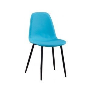 Jedálenská stolička Loof, modrá ekokoža%