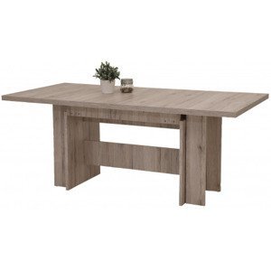 Rozkladací jedálenský stôl (5 šírok) Lia 160x90 cm, pieskový dub%