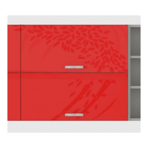 Horná kuchynská skrinka Rose 80GU, 80 cm, červený lesk%