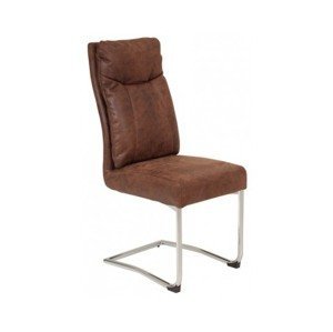 Jedálenská stolička Brenda, hnedá vintage optika koža%