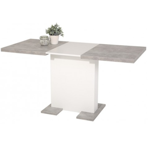 Jedálenský stôl Britt 110x69 cm, šedý betón/biely%