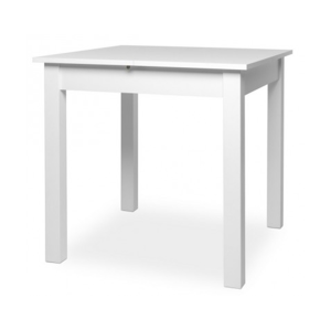 Rozkladací jedálenský stôl Coburg 80x80 cm, biely%