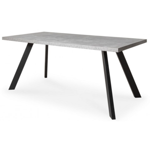jedálenský stôl Marburg 160x90 cm, šedý beton/antracit%