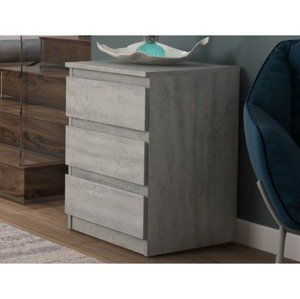 Skrinka/vysoký nočný stolík Carlos 403S, šedý beton%