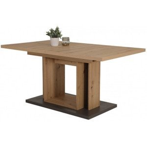 Rozkladací jedálenský stôl Britta 160x90 cm, dub artisan/antracit%