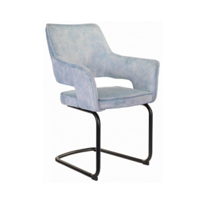 Jedálenská stolička Hudson, svetlo modrá látka%