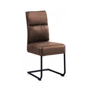 Jedálenská stolička Chelsea, hnedá vintage látka%