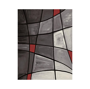 Koberec Brilliance 120x170 cm, šedo-červený%
