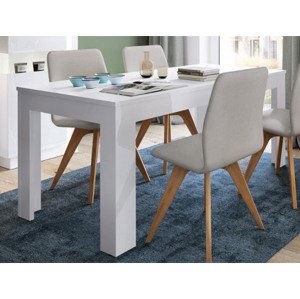 Rozkladací jedálenský stôl Lyon 160x90 cm, biely%
