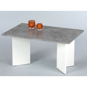 Konferenčný stolík Minimal, šedý betón/bílý%