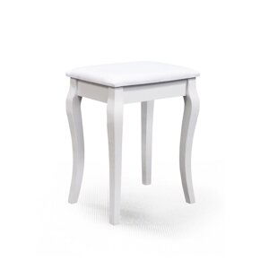 Retro stolička RONDA — masív borovica, biela