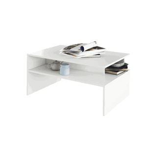Konferenčný stôl DAMOLI — 90x60x43 cm, biela
