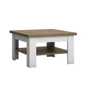 Konferenčný stôl PROVANCE — 70x70x53 cm, sosna Andersen/dub lefkas