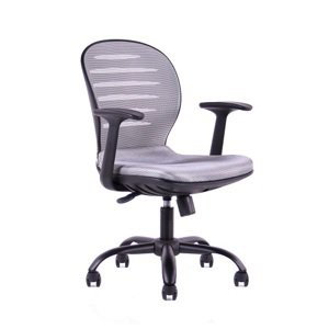Otočná kancelárska stolička Sego COOL — čierna / šedá