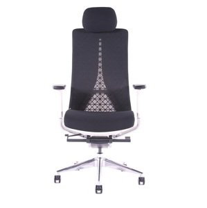 Kancelárska ergonomická stolička Sego EGO WHITE — čierna / biela, nosnosť 140 kg