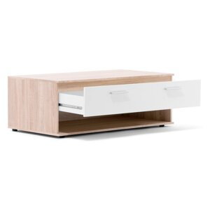 Konferenčný stôl so zásuvkou LUND — 110x60 cm, dub sonoma