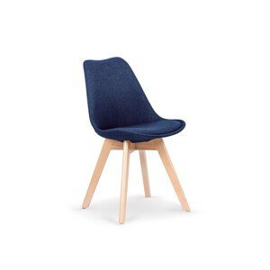 Jedálenská stolička Moskata - masív/plast/látka, viac farieb Modrá