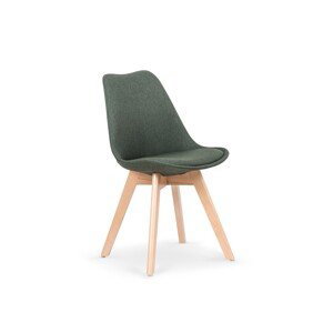 Jedálenská stolička Moskata - masív/plast/látka, viac farieb Zelená