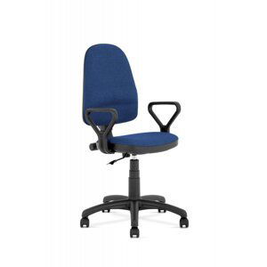 Kancelárska otočná stolička BRAVO — látka, viac farieb Modrá