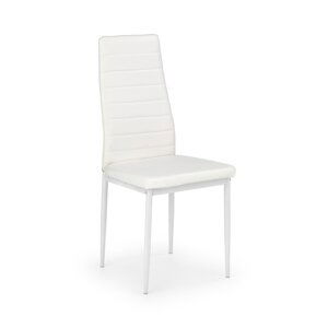 Jedálenská stolička PIETRE - kov, ekokoža, viac farieb biela