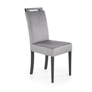 Jedálenská stolička CLARION 2 – masív, látka, viac farieb čierna / sivá