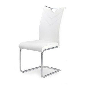 Jedálenská stolička PRESTO – ekokoža, viac farieb Biela