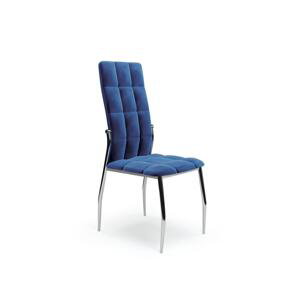 Jedálenská stolička SAGAL – zamat, viac farieb Modrá