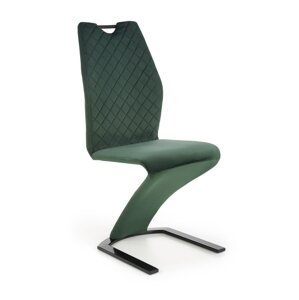 Jedálenská stolička GERDA – zamat, zelená