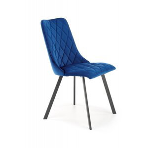 Jedálenská stolička TYRA – látka, modrá