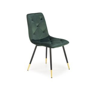 Jedálenská stolička ROSARIO –⁠ kov/látka, zelená