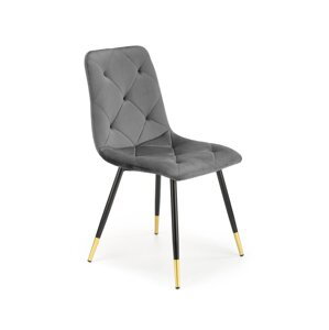 Jedálenská stolička ROSARIO –⁠ kov/látka, sivá