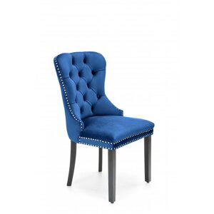 Jedálenská stolička MIYA — masív, látka, modrá