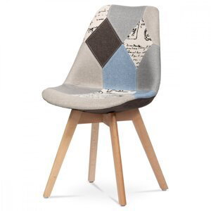 Jedálenská stolička BOLZANO II - masív buk, patchwork