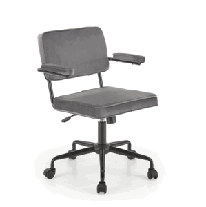 Kancelárska stolička FIDEL — látka, šedá