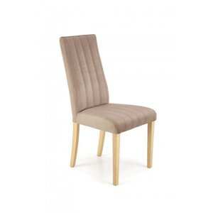 Jedálenská stolička DIEGO 3 — zamat, medový dub, béžová