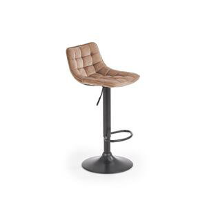 Barová stolička DREY - kov, látka, béžová