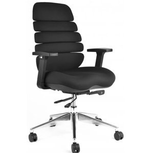Kancelárska ergonomická stolička SPINE - látka, nosnosť 130 kg, čierna