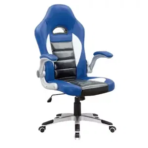 Herná stolička GRENO — ekokoža, modrá