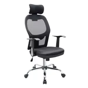 Otočná kancelárska stolička ELPO — sieť, látka, čierna