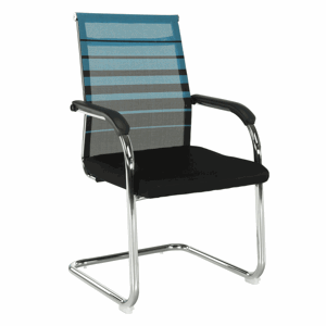 Konferenčná stolička ESIN - sieť/látka, viacfarebná Modra/čierna