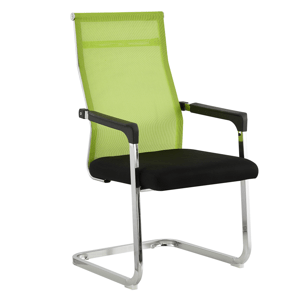 Konferenčná stolička RIMALA - sieť, látka, zelená/čierna