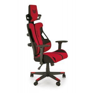Herná stolička NITRO 2 — látka, čierna / červená