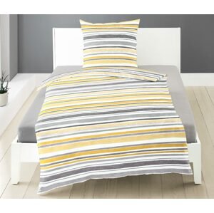 Bierbaum obliečka bavlnený satén 3327 Stripe Yellow 140x200/70x90 cm