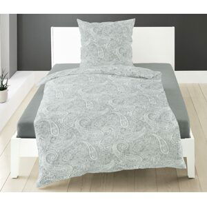 Bierbaum obliečka bavlnený satén 3684 Paisley Grey - 200x220 / 2x70x90 cm