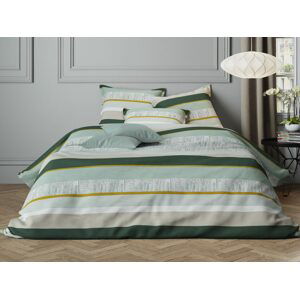 Mistral Home obliečka bavlnený satén Crass Stripe Celadon - 220x200 / 2x70x90 cm