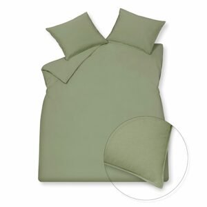 Vandyck Luxusná bavlnená obliečka VANDYCK Washed Cotton Smoke Green - 140x200 / 70x90 cm